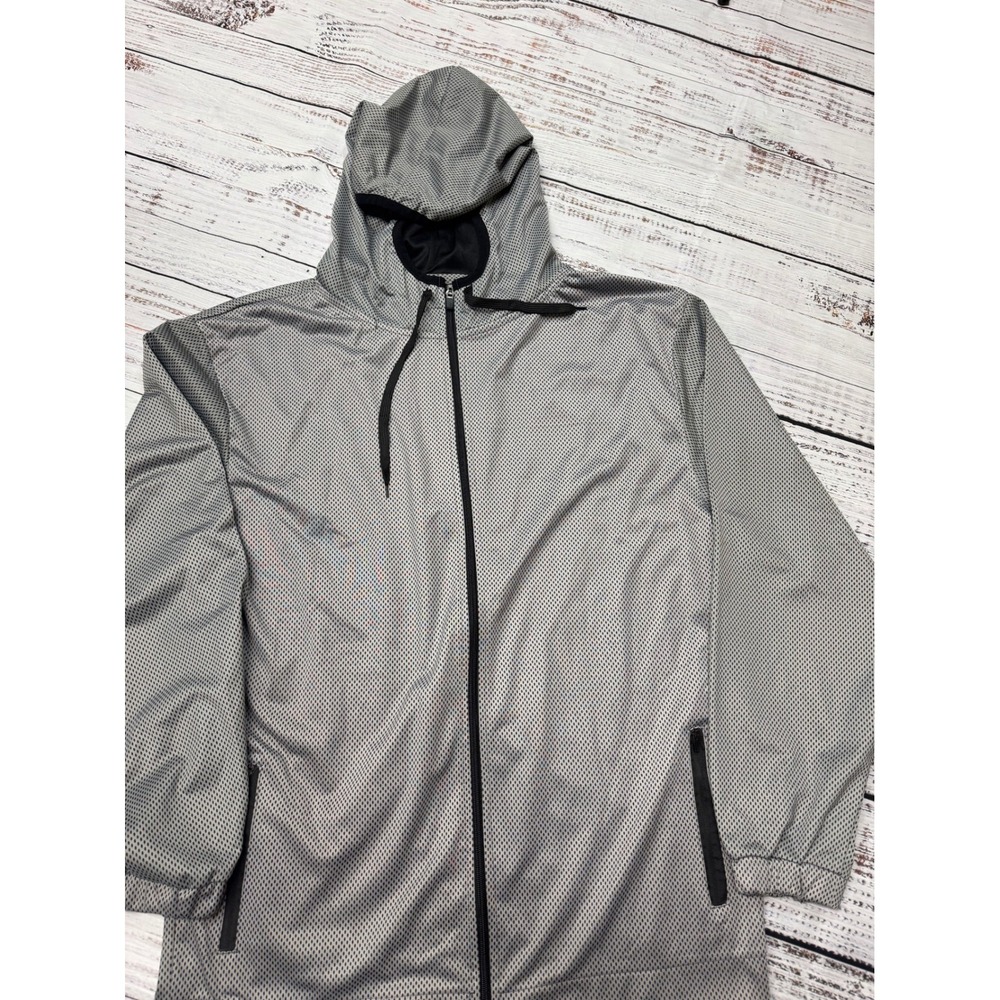 Cougar Sport XXL Gray Full Zip Hooded Lightweight Jacket Coat